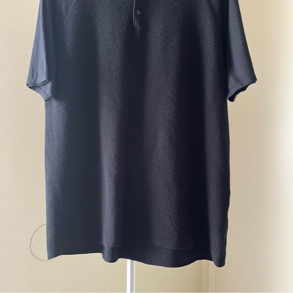 Adidas Y-3 by Yohji Yamamoto Knit Polo Shirt Black Size L - Picture 3 of 10